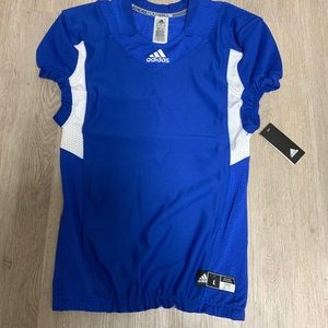 New Mens Adidas Blank Blue Football Jersey Size L